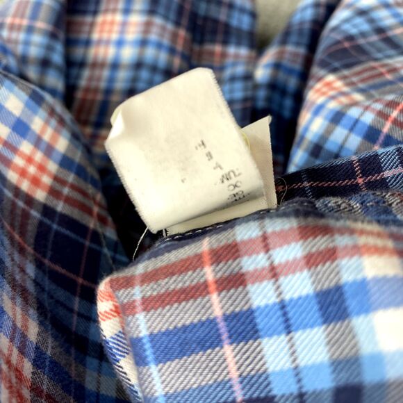 Vineyard Vines Shirt Men's Medium Blue Plaid Slim Fit Tucker Whale Button Preppy - Picture 10 of 11